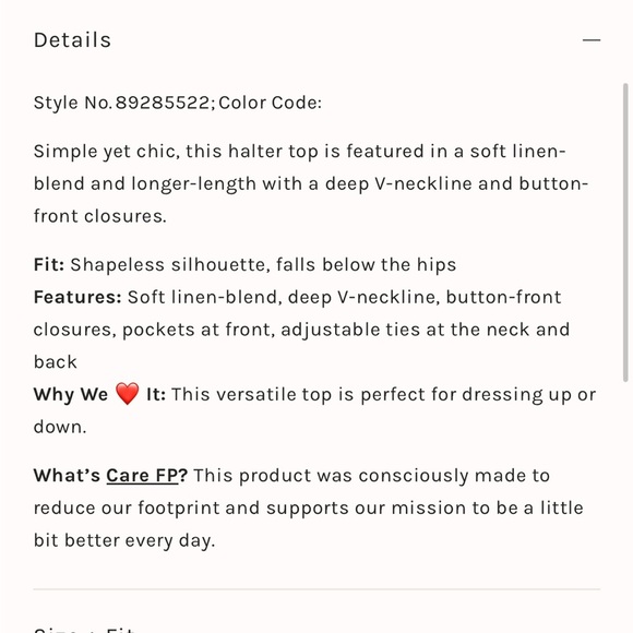 NWOT Free People Black Scout Linen Halter Top - Picture 3 of 9